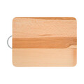 Tocator cu maner metalic Woody, Domotti, 31x24 cm, lemn, maro