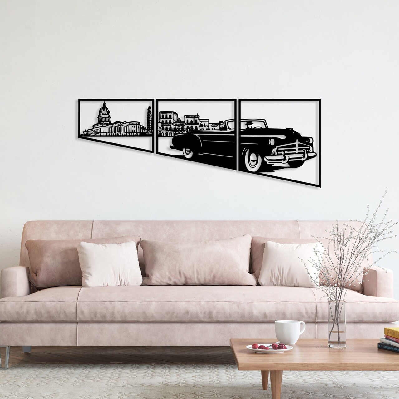 Decoratiune de perete, Oldies Trio B, Grosime: 1,5 mm, Negru - view 2