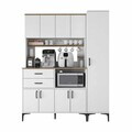 Dulap multifunctional, Hanah Home, JE269, 160x204.2x45 cm, Alb/Maro