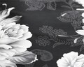 Lenjerie de pat pentru doua persoane, Royal Textile, Primaviera Deluxe Hayley Black, 3 piese, 100% bumbac satinat, alb/negru