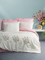 Lenjerie de pat dubla, Delbin - Pink, Cotton Box, Bumbac Ranforce
