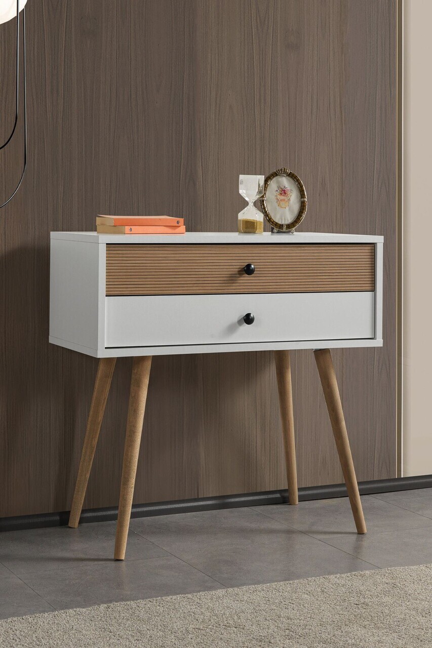 Dulap, Hanah Home, Vita 5203, 80x78x36 cm, PAL, Alb/Maro — imaginea 2