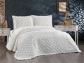 Set cuvertura de pat dubla 3 piese, Harem - Cream, Whitney, Tesatura Chenille