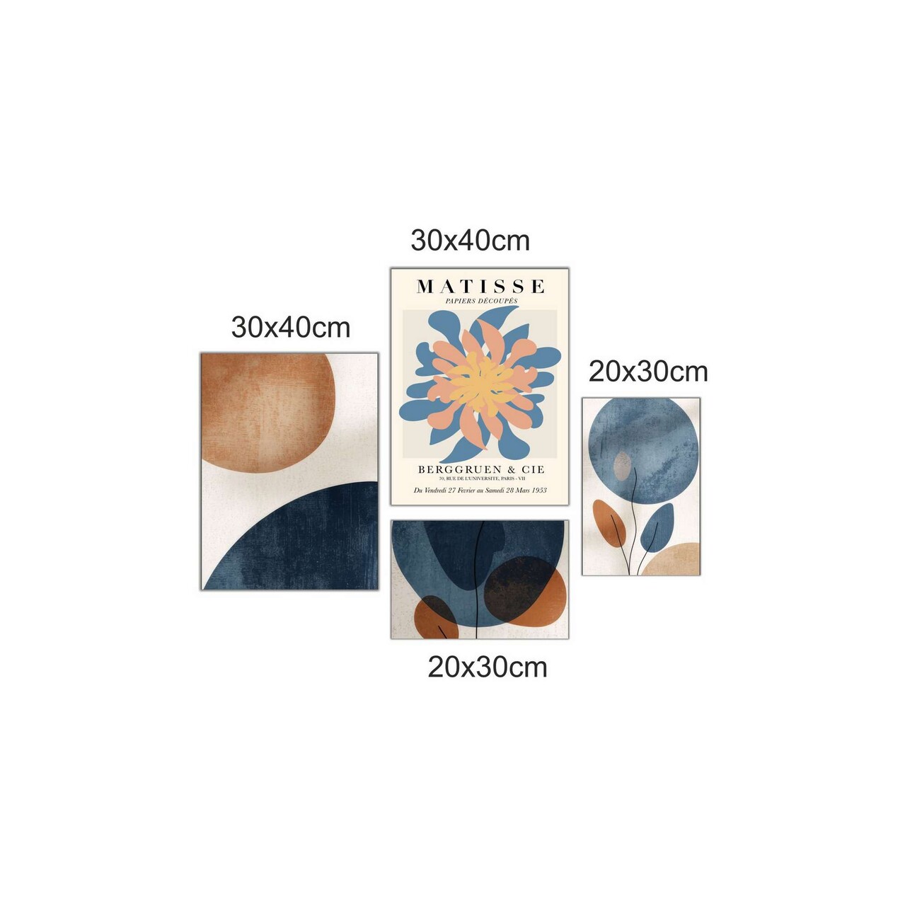 Set 4 tablouri decorative, Mdf, Imprimare digitala, Multicolor - view 2