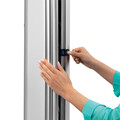 Cutie de protectie pentru uscator Wall Fix, Brabantia, Matt Steel, 18.8x18.4x109 cm, otel, argintiu