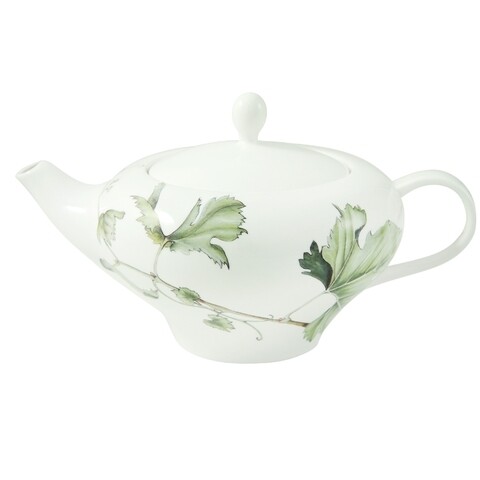 Ceainic, Wald, Amabile, 1.6 L, portelan, alb/verde