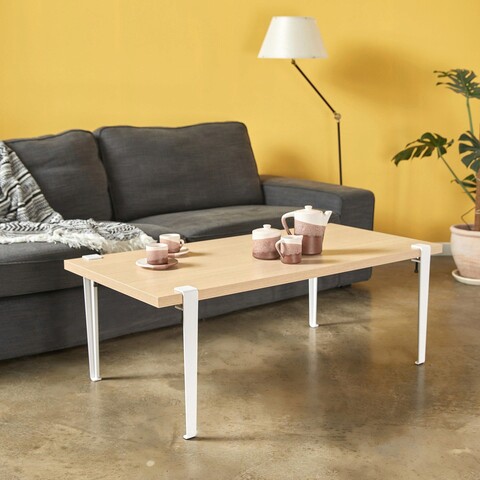 Masuta de cafea, Logg, Fonissa, 120x45x60 cm, Lemn/Alb Logg imagine noua 2022