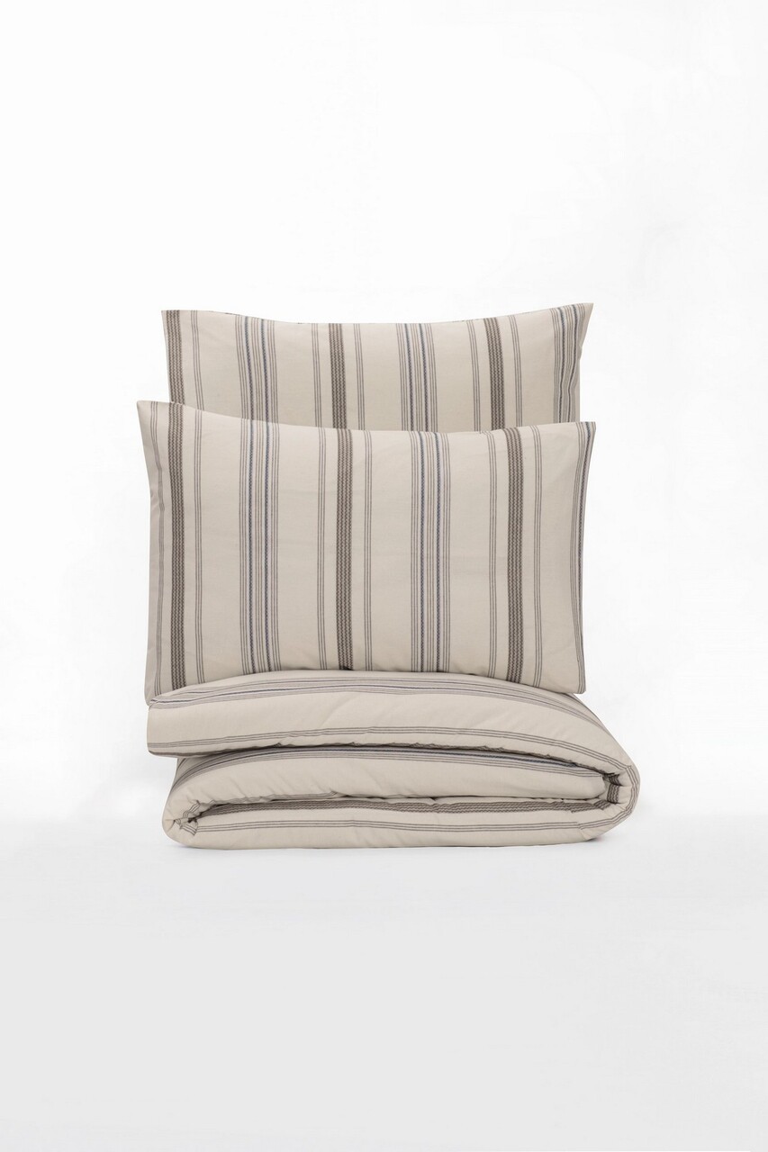 Lenjerie de pat pentru o persoana, Neoma - Mink, Cotton Box, 50% bumbac / 50% poliester