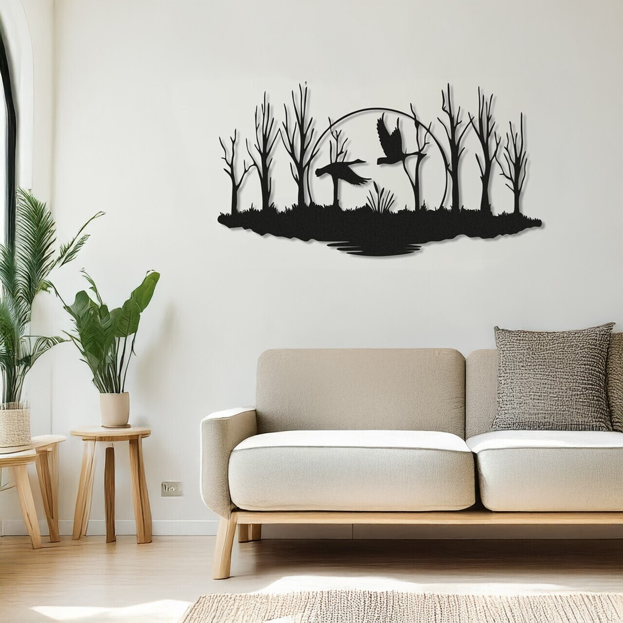 Decoratiune de perete, DCV-1046-MT, Dimensiune: 60 x 30 cm, Negru — imaginea 3