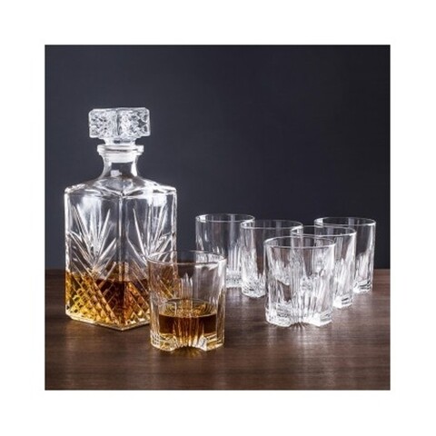 Set whisky Selecta, Bormioli, 7 piese, 1000 ml/285 ml, sticla