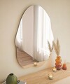 Oglinda decorativa, Siam, Ohho, 60x85x2.2 cm, MDF , Negru