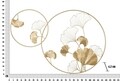 Decoratiune de perete Double Leaf, Mauro Ferretti, 120.5x80.5 cm, fier, auriu