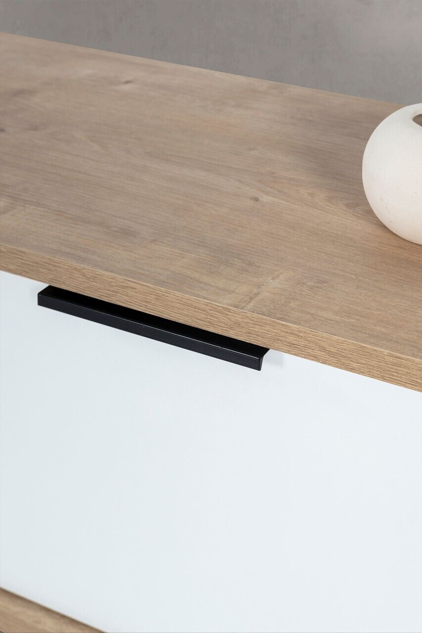 Comoda TV, Hanah Home, Venüs 3640, 160x46x35 cm, PAL, Stejar Safir / Alb — imaginea 6