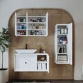 Set Dulap de Baie cu Chiuvetă și Oglindă (3 Piese), Hanah Home, 2547, MDF, Alb