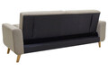 Canapea extensibila 3 locuri Carmelo, Pakoworld, 214x80x86 cm, lemn/textil, bej
