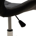 Scaun de birou Frea II, Pakoworld, 47x52x82 cm, piele ecologica/metal, negru/argintiu
