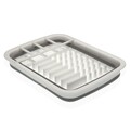 Scurgator de vase pliabil Moss, Versa, 37.5 x 29.3 x 11.5 cm, polipropilena, alb/gri