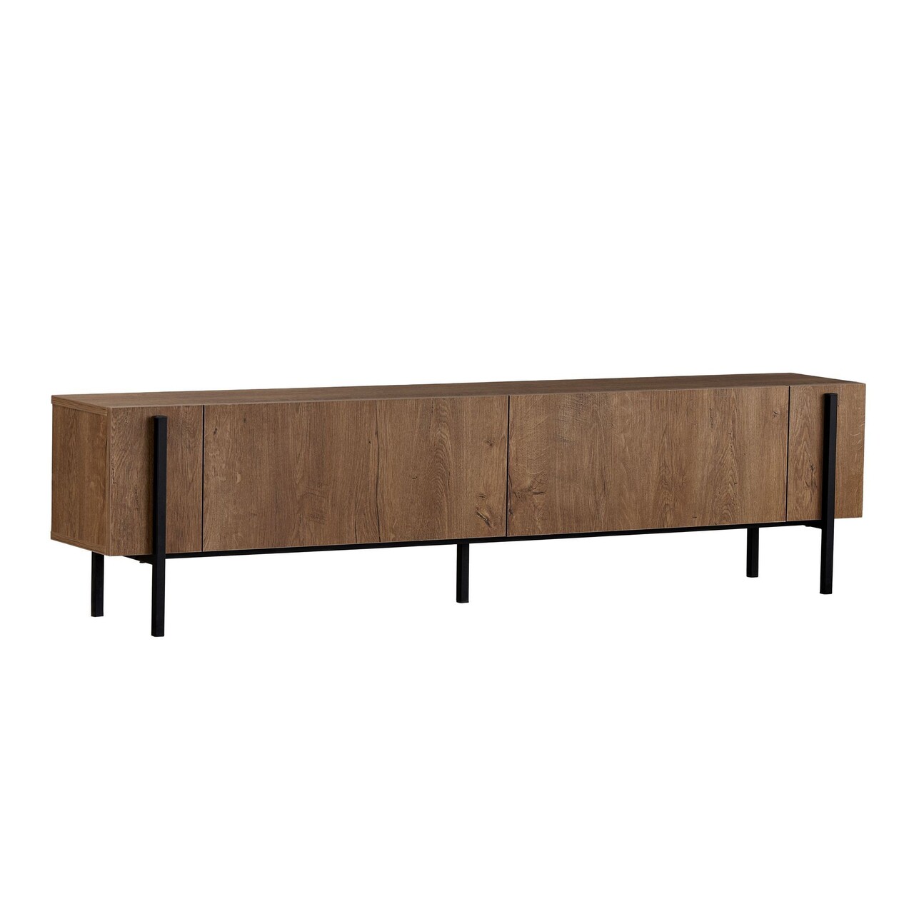 Comoda TV, Hanah Home, Nexus, 180x30x45 cm, Stejar Caucazian / Negru - imagine 7