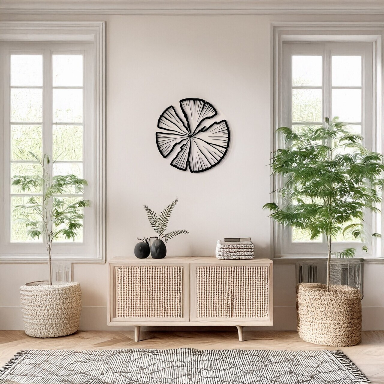 Decoratiune de perete, DCV-1013-MT, Dimensiune: 40 x 40 cm, Negru — imaginea 3
