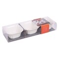 Set 3 boluri aperitive PRC 7317, portelan, 9.5 x 9.5 cm, alb