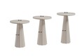 Set masute 2 piese, Rotexa, Lilyum (57 + 52 + 47), MDF , Alb