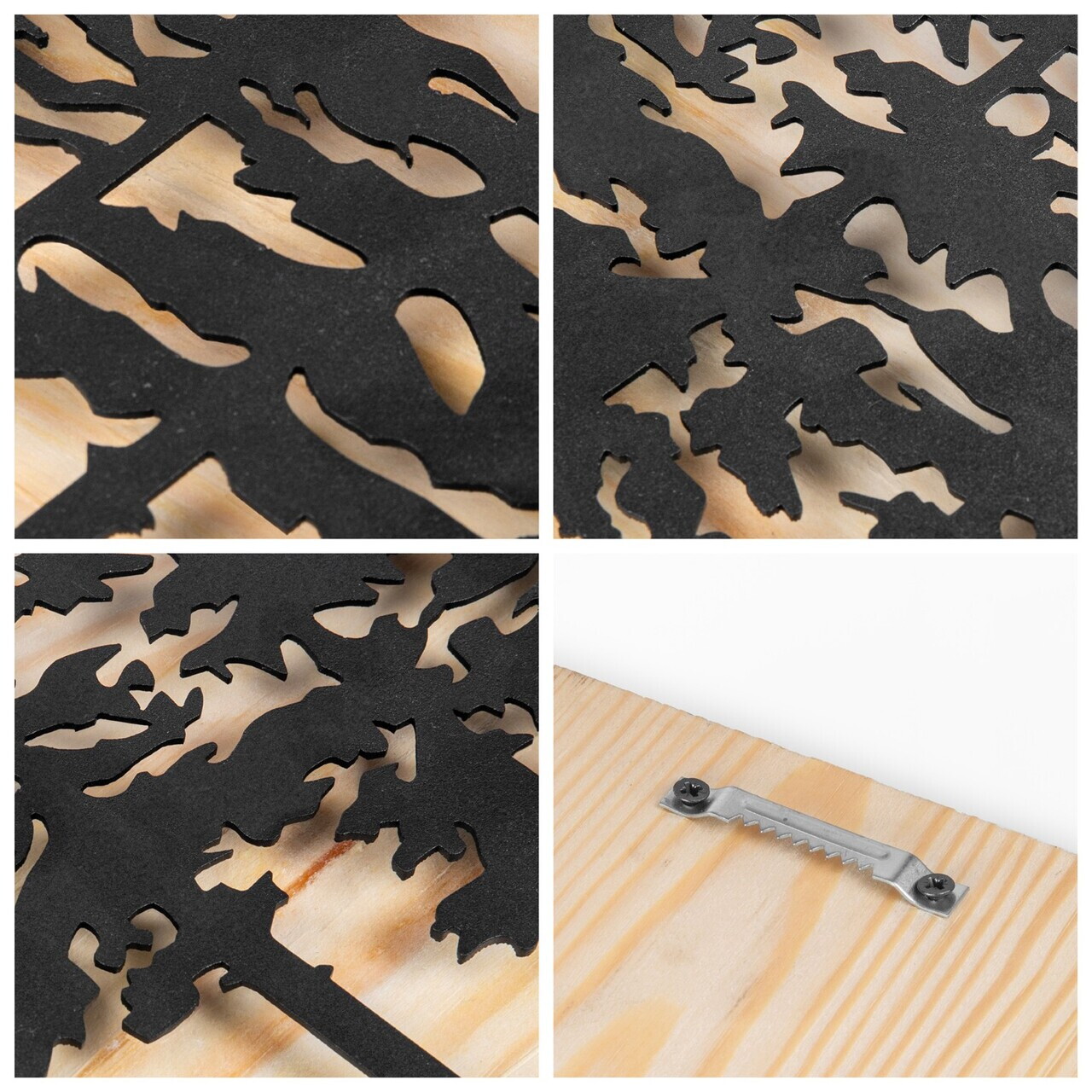 Decoratiune de perete, Nordic Pine, Cadru: Lemn (Grosime: 2 cm), Roșu/Negru — imaginea 6