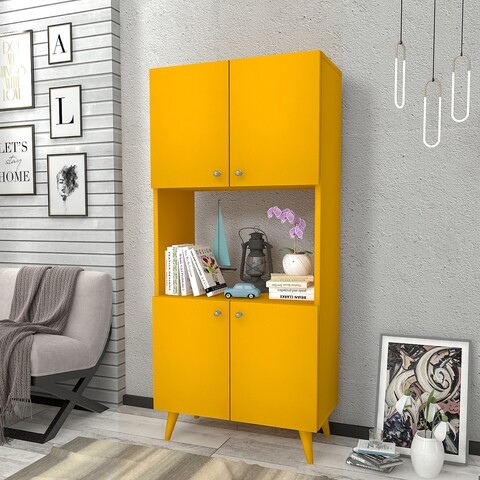 Bufet rf.110.001.004, gauge concept, 60x32x135 cm, pal, galben