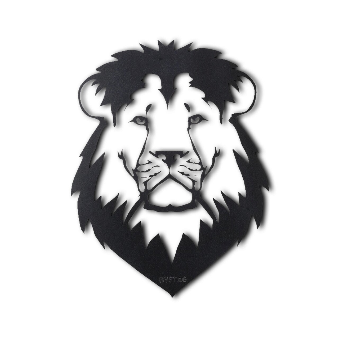 Decoratiune de perete, Lion Head, Metal, Dimensiune: 50 x 38 cm, Negru - 1 | YEO