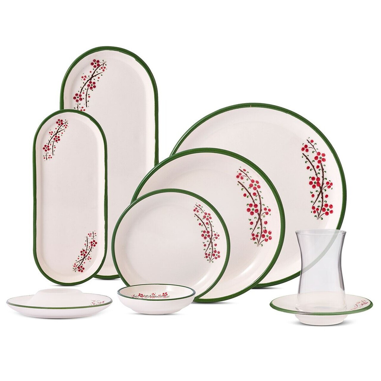 Set de mic dejun, Hermia, 868ARY1164, Ceramica, Bol pentru gem: 9,5 x 9,5 cm (4 bucăți), Verde - view 6