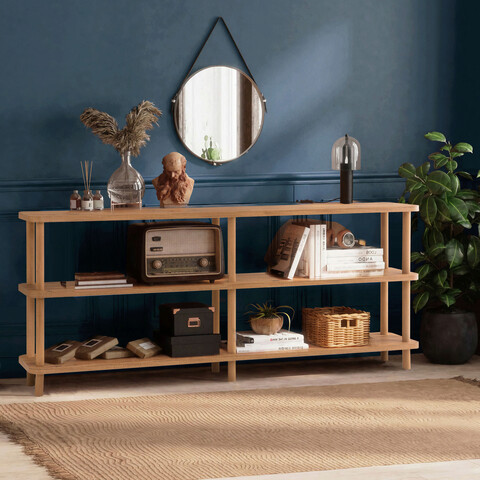 Corp biblioteca, dora, zen , 180x74.9x35 cm, maro