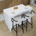 Masa de bucatarie, Hanah Home, 2798, 120x100x80 cm, PAL MELAMINAT, Alb