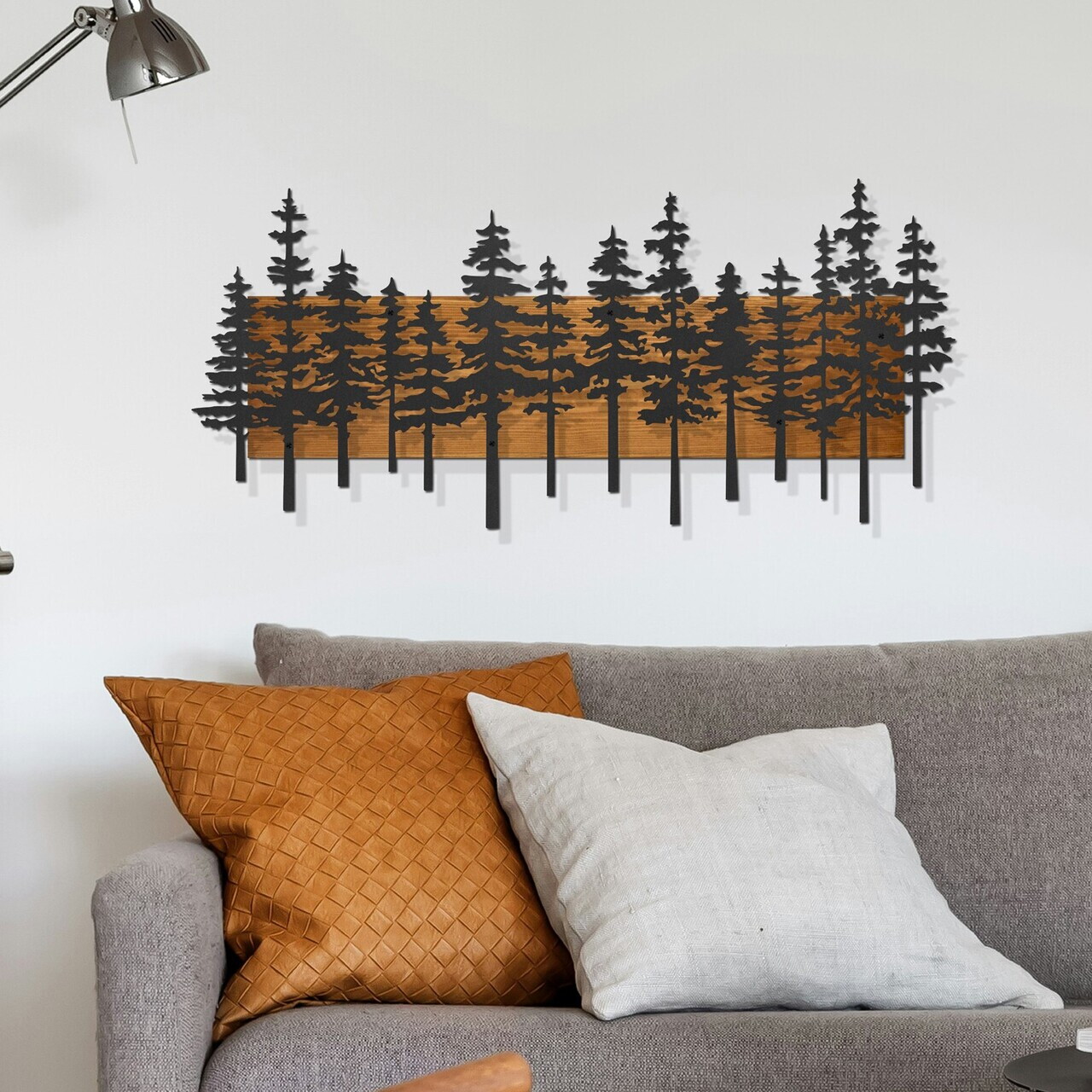 Decoratiune de perete, Nordic Pine, Cadru: Lemn (Grosime: 2 cm), Nuc negru — imaginea 2