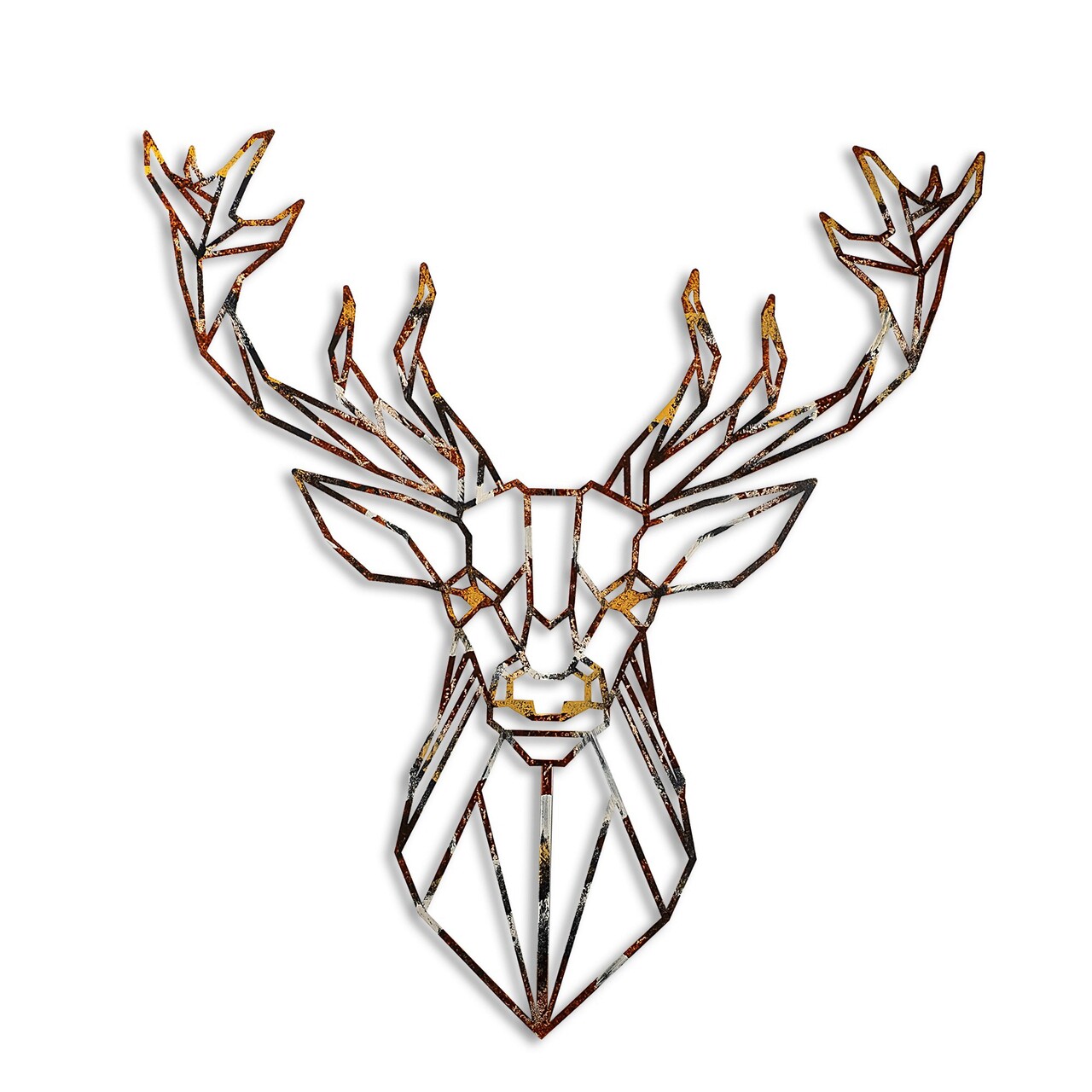 Decoratiune de perete, Deer, Width: 60 cm  Height: 65 cm, Multicolor - imagine 6