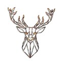 Decoratiune de perete, Deer, Metal, Latime: 60 cm / Inaltime: 65 cm, Multicolor