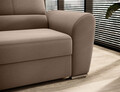 Coltar extensibil stanga 3 locuri ELTAP, LT-20NU, Siber, 270x186x93 cm, lemn/poliester, maro deschis