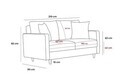 Canapea 3 locuri, Atelier del Sofa, 613LFS1192, Gri