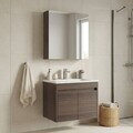 Set Dulap de Baie cu Chiuvetă și Oglindă (2 Piese), Hanah Home, Side 65 v2, Maro