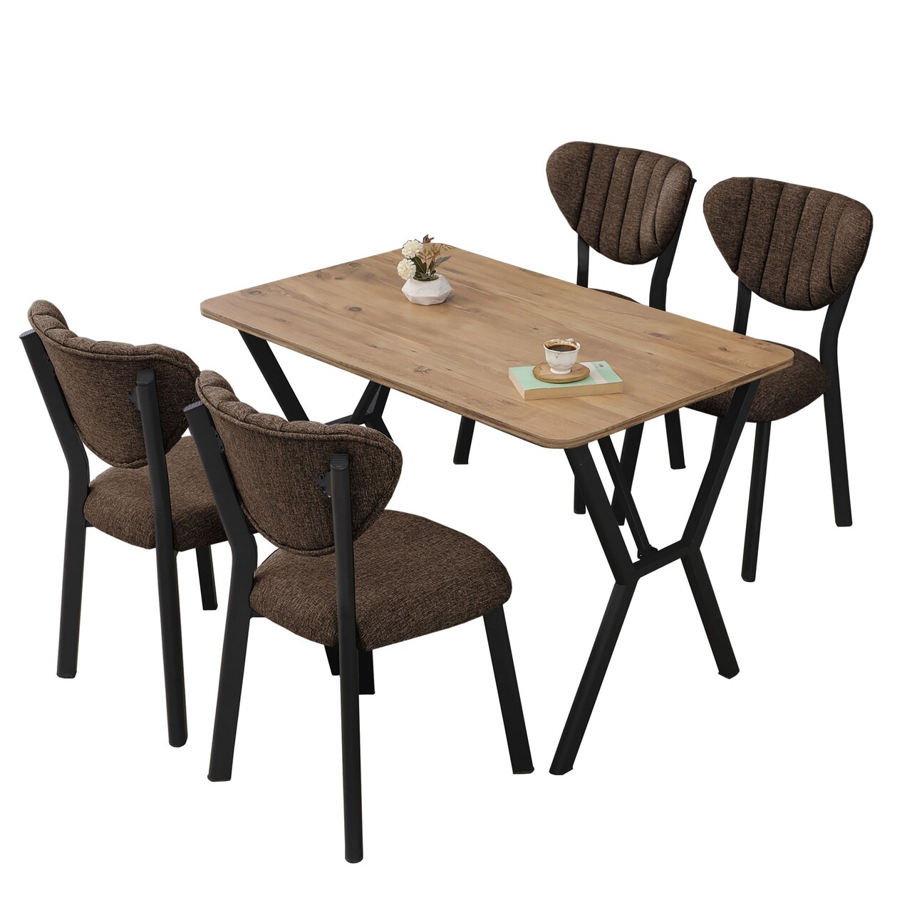 Set masa extensibila si scaune, Hanah Home, Elma, Maro / Nuc - view 3