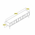 Comoda TV, Hommy Craft, Lyon 43, 180x43x35 cm, PAL, Alb/Auriu