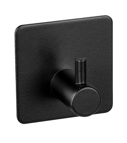 Set 2 suporturi adezive pentru prosoape, wenko, ureo, 4.5 x 3. x 4.5 cm, inox, negru