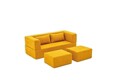 Canapea extensibilă cu 2 locuri, Balcab Home, 825BLC5403, Material: 100% ȘENILĂ, Portocaliu