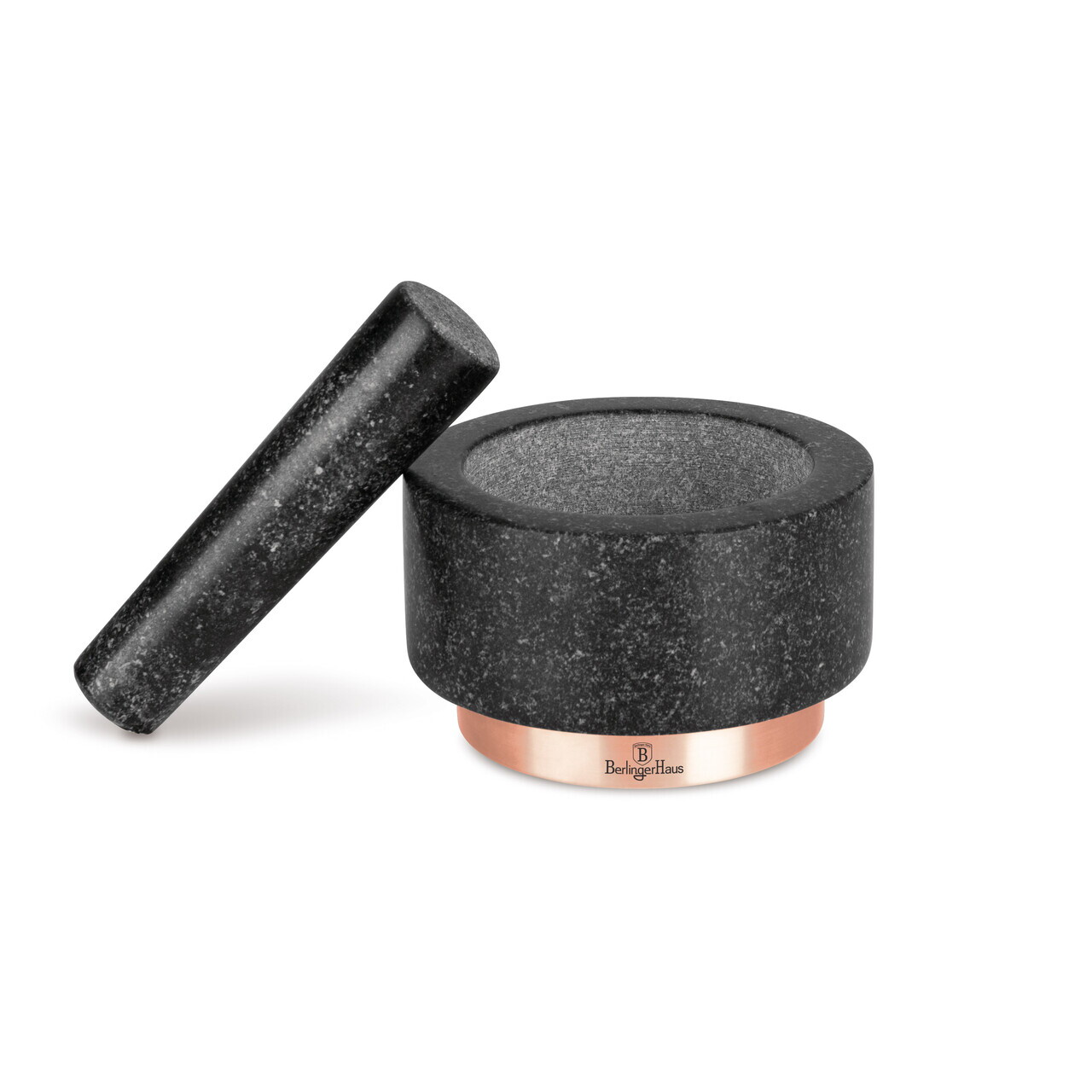 Mojar cu pistil Berlinger Haus, Black Rose, 14x8 cm, granit, negru/roz - imagine 10