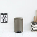 Cos de gunoi cu pedala, Brabantia, NewIcon Platinum, 12 L, 33.8x25.1x41.1 cm, otel, gri inchis