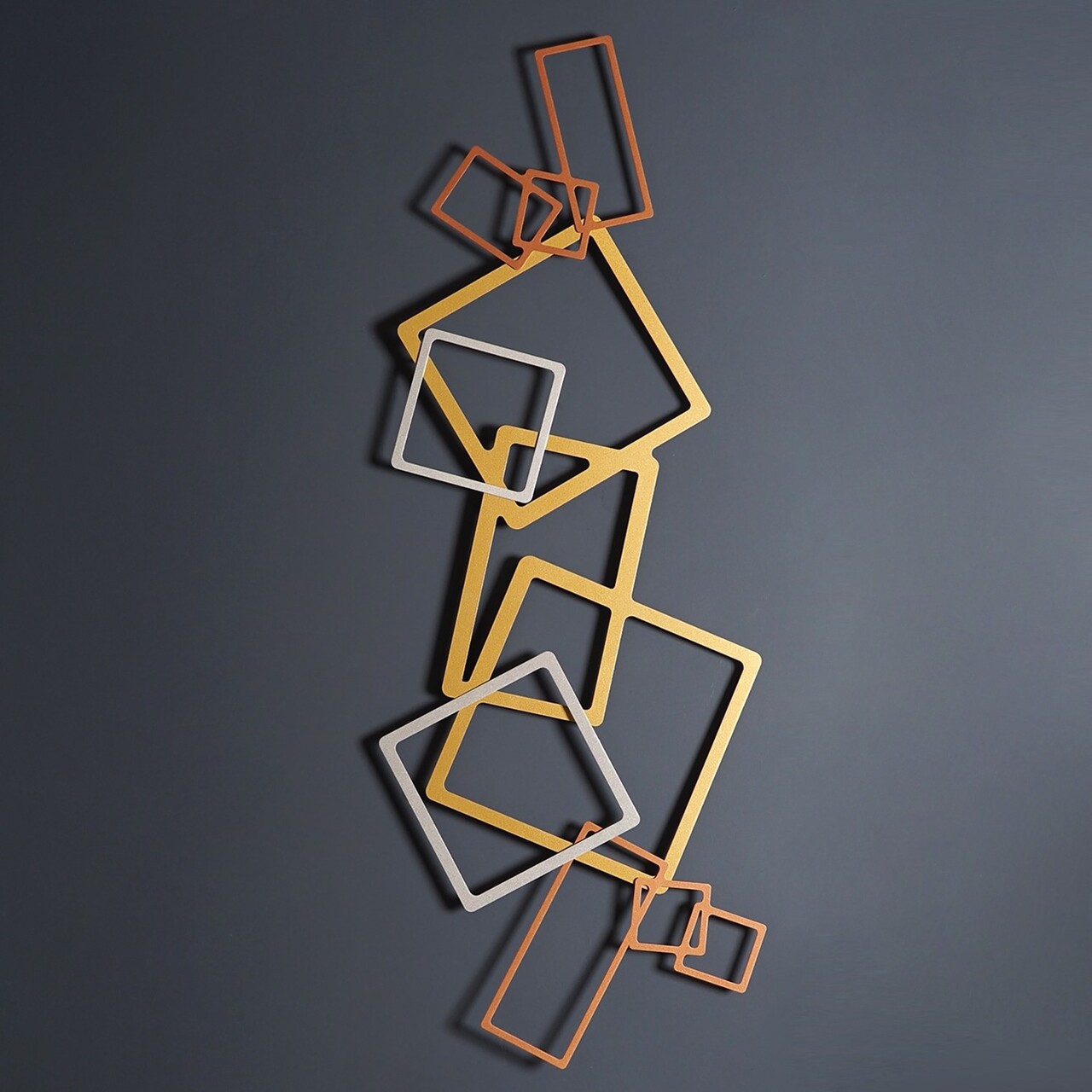 Decoratiune de perete, APT753LAGB, Dimensiuni: 45 x 116 cm, Aur / Argint / Cupru - view 5