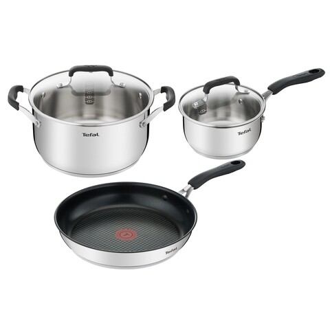 Poza Set oale si tigai Tefal Cook&Cool, 5 piese, inox/sticla