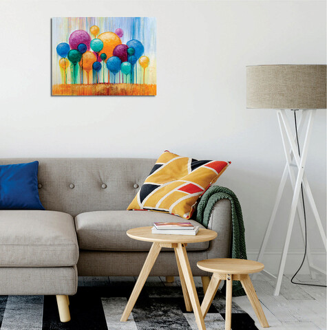Tablou decorativ, dc426, 60% bumbac/40% poliester, rama de lemn, multicolor