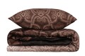 Lenjerie de pat dubla King(FR) Pandora, Victoria, 3 piese, 240x220 cm, bumbac satinat, maro