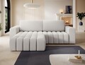 Coltar extensibil stanga 4 locuri ELTAP, Bon-223, Bonett, 250x175x92 cm, lemn/poliester, alb murdar