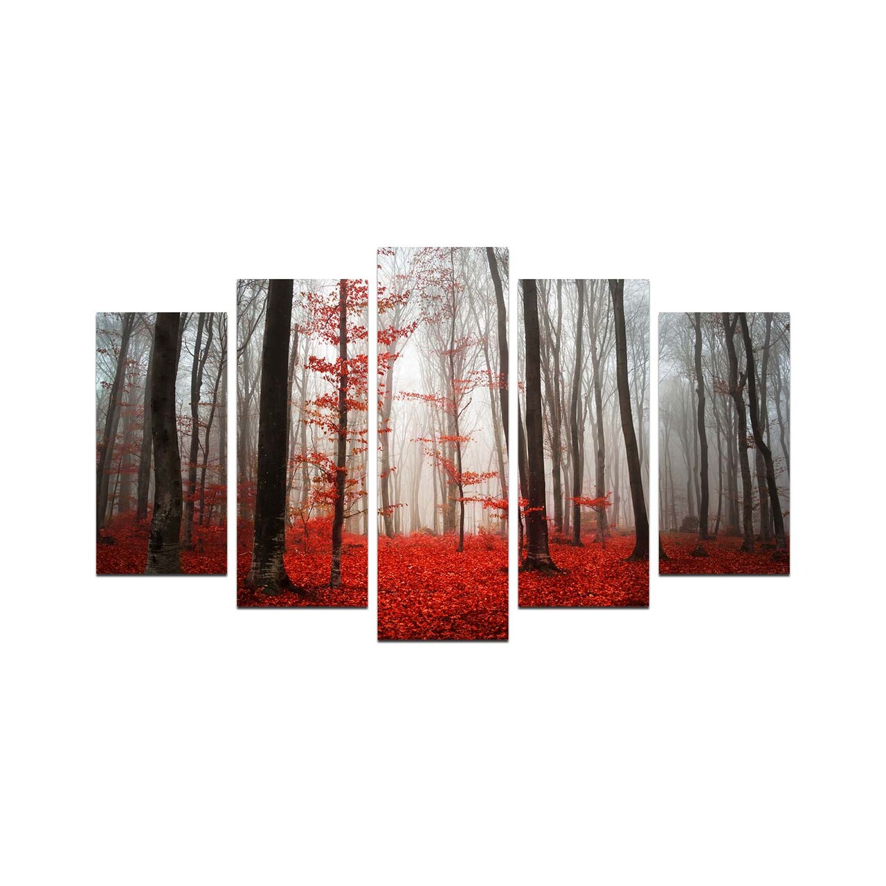 Set 5 tablouri decorative, 5M-43, 20 x 60 cm, Multicolor - view 2