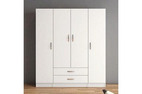 Dulap pentru haine, Tanmob, GRD0601, 160×181.8×46.5 cm, PAL , Alb 160x181.8x46.5 imagine 2022